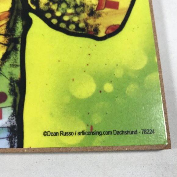 Dean Russo Dachshund All You Need is Love & A Dog Wood Sign 7x 10.5 Made in USA - Picture 2 of 4